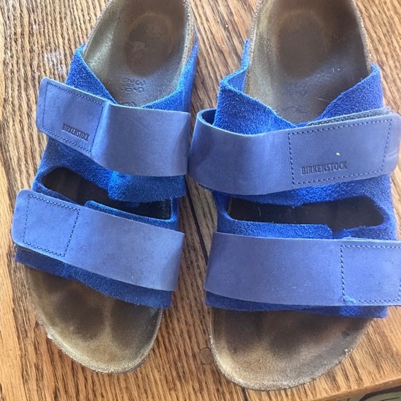 Womens Birkenstock Uji  Nubuck-Suede Leather - Ultra Blue - Picture 1 of 4